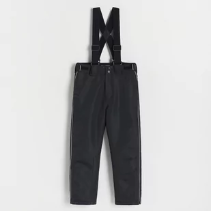 Reserved - Ocieplane spodnie z szelkami - Czarny - Spodnie i spodenki dla chłopców - miniaturka - grafika 1
