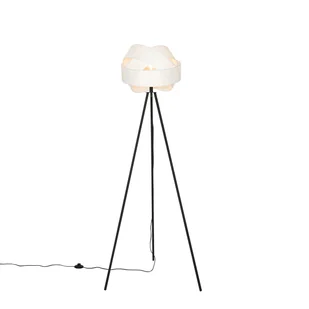 QAZQA Nowoczesna lampa podłogowa biała - Cloth - Lampy stojące - miniaturka - grafika 1