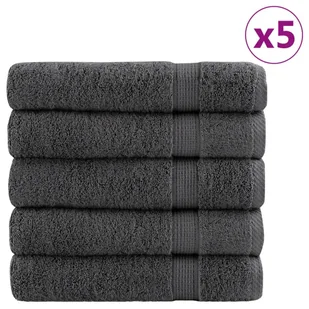 vidaXL Ręczniki, premium, 25 szt., antracytowe, 100x150 cm, bawełna - Ręczniki - miniaturka - grafika 1
