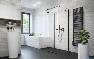 Radaway Essenza Black Kdj+S kabina 80x120x80cm lewa szkło przejrzyste 1384051-01-01/1385024-54-01L/1384051-01-01 - Kabiny prysznicowe - miniaturka - grafika 4