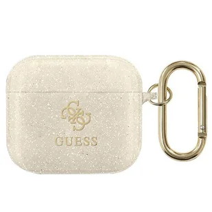 Guess Guess GUA3UCG4GD AirPods 3 cover złoty/gold Glitter Collection GUE1107GLD - Akcesoria do słuchawek - miniaturka - grafika 2