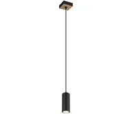 Lampy sufitowe - Globo 57911HBW - Żyrandol na lince ROBBY 1xGU10/35W/230V czarny/brązowy - miniaturka - grafika 1