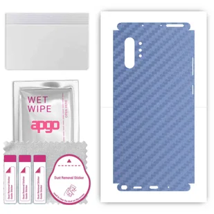 Folia naklejka skórka strukturalna na TYŁ+BOKI do Samsung Galaxy Note 10+ 5G -  Carbon Granatowy - apgo SKINS - Szkła hartowane na telefon - miniaturka - grafika 1