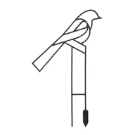 Pozostałe akcesoria do uprawy roślin - Lamela Podpórka do roślin 45 cm ptaki 2szt. czarna - miniaturka - grafika 1