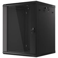 Szafy rack - Lanberg Szafa 19" 15U, 600x600, czarna, FLAT PACK WF01-6615-10B - miniaturka - grafika 1