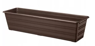 Doniczka skrzynka balkonowa DRACO 60 cm na pelargonie surfinie kompozycje kwiatowe tworzywo brązowa - Donice Doniczka skrzynka balkonowa DRACO 60 cm na pelargonie surfinie kompozycje kwiatowe tworzywo brązowa - Donice - miniaturka - grafika 1