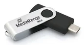 Pendrive - MediaRange MR1951 pamięć USB 16 GB USB Type-C 3.2 Gen 1 (3.1 Gen 1) Czarny, Srebrny MR1951 - miniaturka - grafika 1