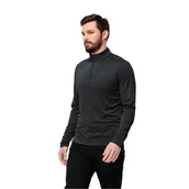 Koszulki sportowe męskie - Męska koszulka termoaktywna z długim rękawem Jack Wolfskin SKY THERMAL HZ M black - XL - miniaturka - grafika 1