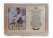 Ramki na zdjęcia - Ramka na zdjęcie OLEK urodziny podziękowanie ślub - miniaturka - grafika 1