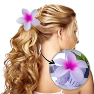 Ozdoby do włosów - Spinka do włosów klamra XL kwiat OMBRE matowa fioletowa 7,5 x 7,5cm SP383 - miniaturka - grafika 1