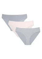 Majtki damskie - Majtki figi Mia-Mia 3-pak Esotiq błękitny, kremowy M - miniaturka - grafika 1