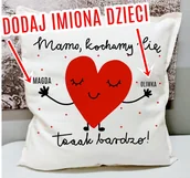 Poduszki dekoracyjne - PODUSZKA DLA MAMY NA PREZENT - MAMO KOCHAMY SIĘ TAK BARDZO Z IMIONAMI - miniaturka - grafika 1