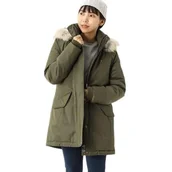 Kurtki damskie - Tommy Hilfiger Sorona wyściełana parka damska, Zielony wojskowy, 3XL - miniaturka - grafika 1