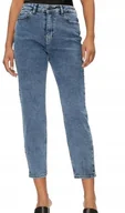 Spodnie damskie - NOISY MAY JEANSY MOM JEANS KLASYCZNY NIEBIESKI KOLOR 32/32 XQA - miniaturka - grafika 1
