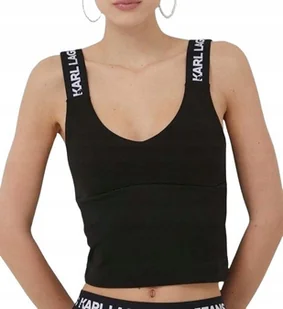 KARL LAGERFELD DAMSKI TOP CZARNY NA RAMIĄCZKACH DEKOLT V S I_A - Koszulki i topy damskie KARL LAGERFELD DAMSKI TOP CZARNY NA RAMIĄCZKACH DEKOLT V S I_A - Koszulki i topy damskie - miniaturka - grafika 1