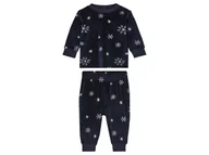 Śpiochy dla niemowląt - lupilu® Piżama niemowlęca welurowa (koszulka + spodnie) (74/80, Ciemnoniebieski) - miniaturka - grafika 1