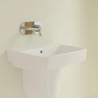 Umywalki - Villeroy & Boch O.novo Umywalka wisząca 55x46 cm bez otworu na baterię z przelewem z powłoką CeramicPlus weiss alpin 4A4157R1 - miniaturka - grafika 1