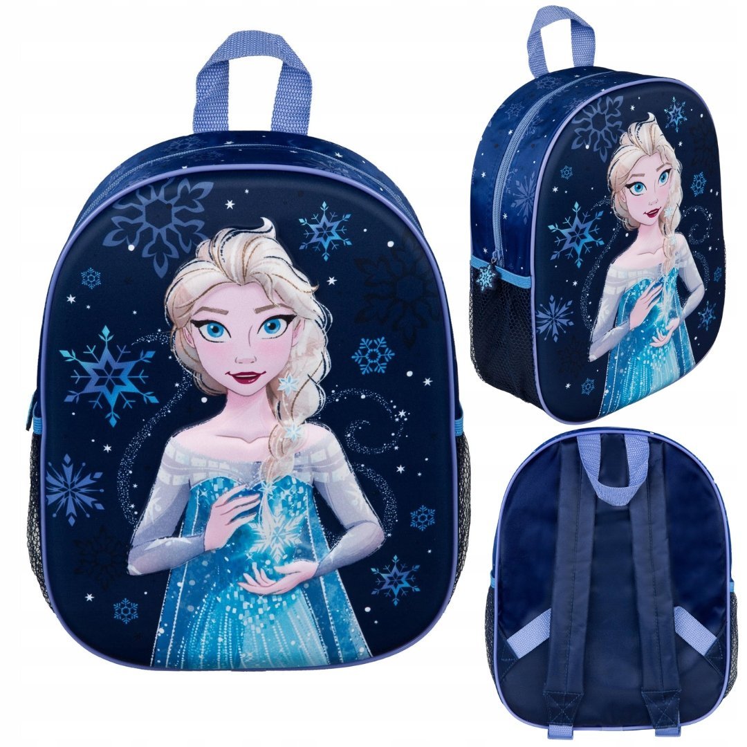 Plecak Frozen Elsa 3D Granatowy Dziecięcy Przedszkole Szkoła