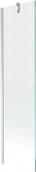 Parawany nawannowe - Mexen Next parawan nawannowy 1-skrzydłowy 50 x 150 cm, transparent, nikiel szczotkowany - 895-050-000-00-00-97 - miniaturka - grafika 1