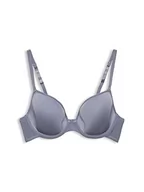 Biustonosze - ESPRIT Damski biustonosz z miękkimi paskami modny seksowny wyściełany biustonosz dystansowy, Szary Niebieski, 105A - miniaturka - grafika 1
