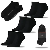 Skarpetki męskie - TOMMY HILFIGER Skarpety Męskie Stopki Bawełna 3 Pary CZARNE Rozmiar 39/42 - miniaturka - grafika 1