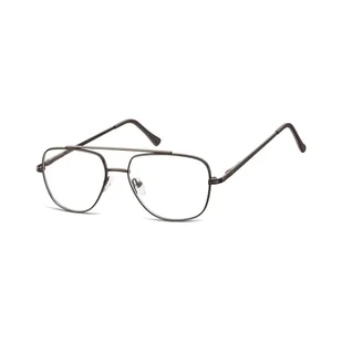 Okulary oprawki Pilotki zerówki metalowe korekcyjne 787 czarne - Okulary korekcyjne, oprawki, szkła - miniaturka - grafika 1