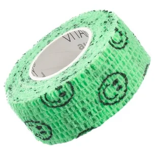 Vitammy Autoband zielone buźki 2,5cm x 450cm Elastyczny bandaż kohezyjny samoprzylepny - Apteczki i materiały opatrunkowe - miniaturka - grafika 1