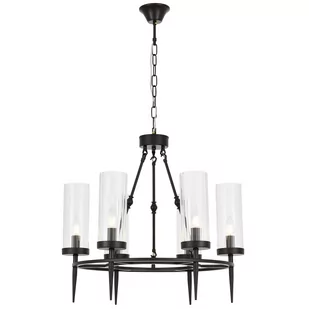 LAMPA WISZĄCA NOWOCZESNA CZARNA MORATTI W6 - Lampy sufitowe - miniaturka - grafika 1