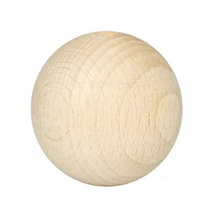 Drewniane korale kulki 40mm SUROWE decoupage 1szt. - Dekoratorstwo - miniaturka - grafika 1