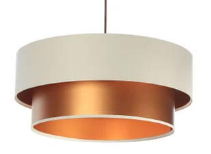 Miedziano-kremowa lampa wisząca nad stół Hehub - Lampy stojące - miniaturka - grafika 1