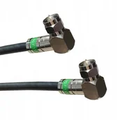 Kable - Kabel antenowy Przewód | złącza zaciskane 2x F kątowe | 15m - miniaturka - grafika 1