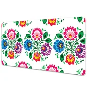 Podkładki na biurko - Podkładka na biurko Kwiaty ludowy styl 90x45 cm - miniaturka - grafika 1
