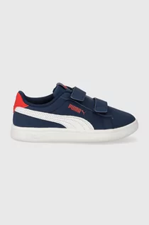 Buty dla dziewczynek - Puma sneakersy dziecięce Smash 3.0 Buck V PS kolor granatowy - grafika 1