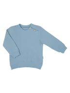 Bluzy dla chłopców - Chłopięca bluza z ozdobnymi guziczkami niebieska Nicol,r.110 - miniaturka - grafika 1