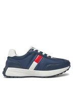 Buty dla chłopców - Tommy Hilfiger Sneakersy T3X9-33877-1695X007 S Granatowy - miniaturka - grafika 1