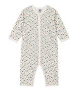 Śpiochy dla niemowląt - Petit Bateau Piżama Śpiąca Bez Stóp Dziewczynka, Biały Marshmallow/Multico, 3 miesi?cy - miniaturka - grafika 1