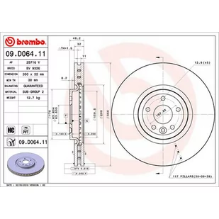 Tarcza hamulcowa BREMBO 09.D064.11 - Tarcze hamulcowe - miniaturka - grafika 1