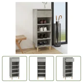 Szafki na buty - The Living Store Szafka na buty betonowa szara 40x36x105 cm materiał drewnopochodny - miniaturka - grafika 1
