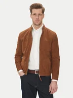 Kurtki męskie - Serge Pariente Kurtka skórzana Sylvino Vs Brązowy Slim Fit - miniaturka - grafika 1