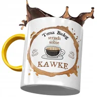 Kubki - Kubek Żółty Dla Biologa Teraz Strzeli Kawkę z Nadrukiem ze Zdjęciem + Opakowanie na prezent (wzór 02) - miniaturka - grafika 1