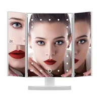 Lusterka do makijażu - Lusterko Kosmetyczne Podświetlane Led Powiększenie - miniaturka - grafika 1