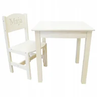 Zestawy mebli dla dzieci - STOLIK 37/50 + KRZESEŁKO STARSZAK + GRAWER IMIĘ - miniaturka - grafika 1