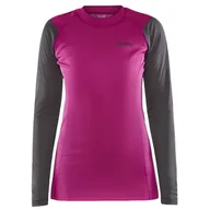 Koszulki sportowe damskie - Damska koszulka Craft Core Warm Baselayer Ls Rozmiar: M / Kolor: czarny/różówy - miniaturka - grafika 1