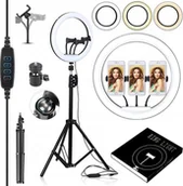 Wyposażenie ciemni fotograficznej - Lampa pierścieniowa SkinClear LAMPA PIERŚCIENIOWA 100W RING MAKIJAŻ STATYW 220cm - miniaturka - grafika 1