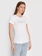 Koszulki i topy damskie - Pepe Jeans T-Shirt Beatrice PL504434 Biały Regular Fit - miniaturka - grafika 1