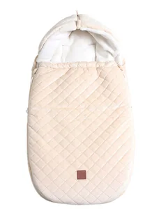Kaiser Naturfellprodukte Śpiworek "X-Large Velvet Hoody" w kolorze kremowym do fotelika - 92 x 45 cm - Akcesoria do wózków - miniaturka - grafika 1