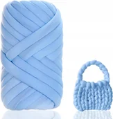 Pasmanteria - GRUBA WŁÓCZKA DO RĘKODZIEŁA WŁÓCZKA 500g DIY WŁÓCZKA NIEBIESKA PRZĘDZA - miniaturka - grafika 1
