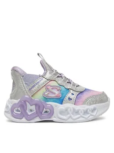 Skechers Sneakersy Infinite Heart Lights-Eternal Shimmer 303755N/SMLT Srebrny - Buty dla dziewczynek - miniaturka - grafika 1