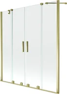 Parawany nawannowe - Mexen Velar Duo parawan nawannowy 2-skrzydłowy przesuwny 150 x 150 cm, transparent, złoty - 896-150-000-02-50 - miniaturka - grafika 1