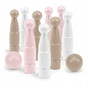 Zabawki zręcznościowe - Różana Wata Cukrowa Zestaw Do Gry W Kręgle 11el - miniaturka - grafika 1